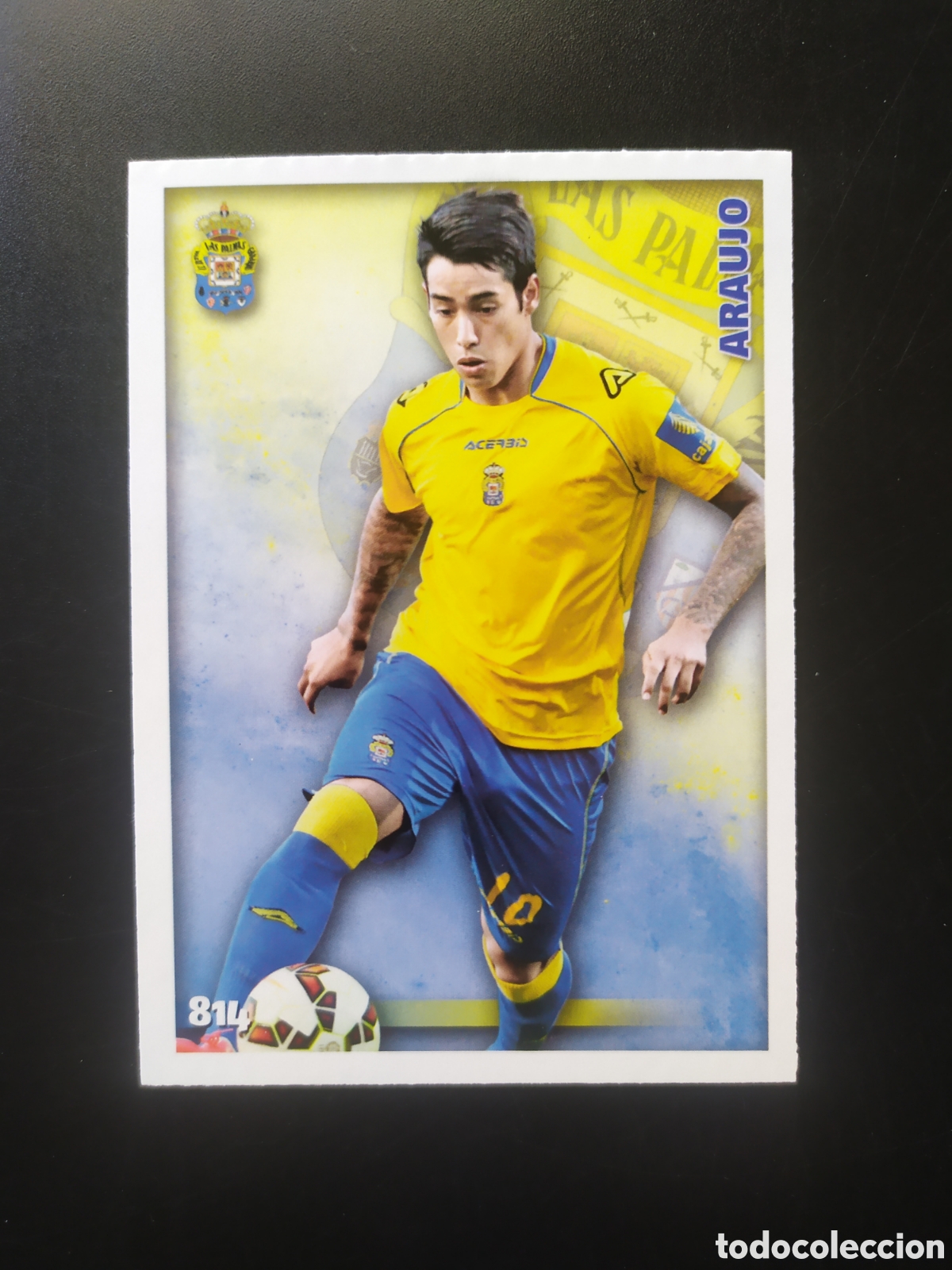 Football Stickers: Mundicromo fichas Liga 2014 2015 14 15 Araujo n&deg; 814 Las Palmas