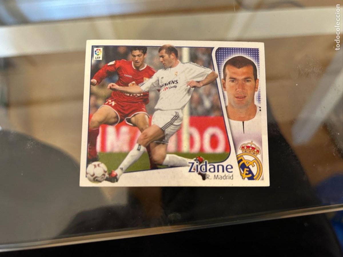 Cromos de F&uacute;tbol: zidane liga 2004 2005 real madrid no pegado