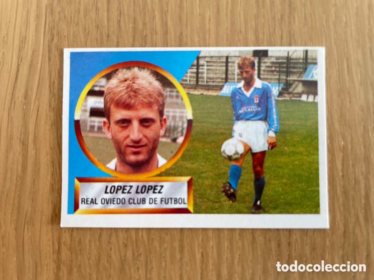 Fu&szlig;ball-Sticker: L&Oacute;PEZ L&Oacute;PEZ OVIEDO COLOCA ESTE 1988/1989 88 89