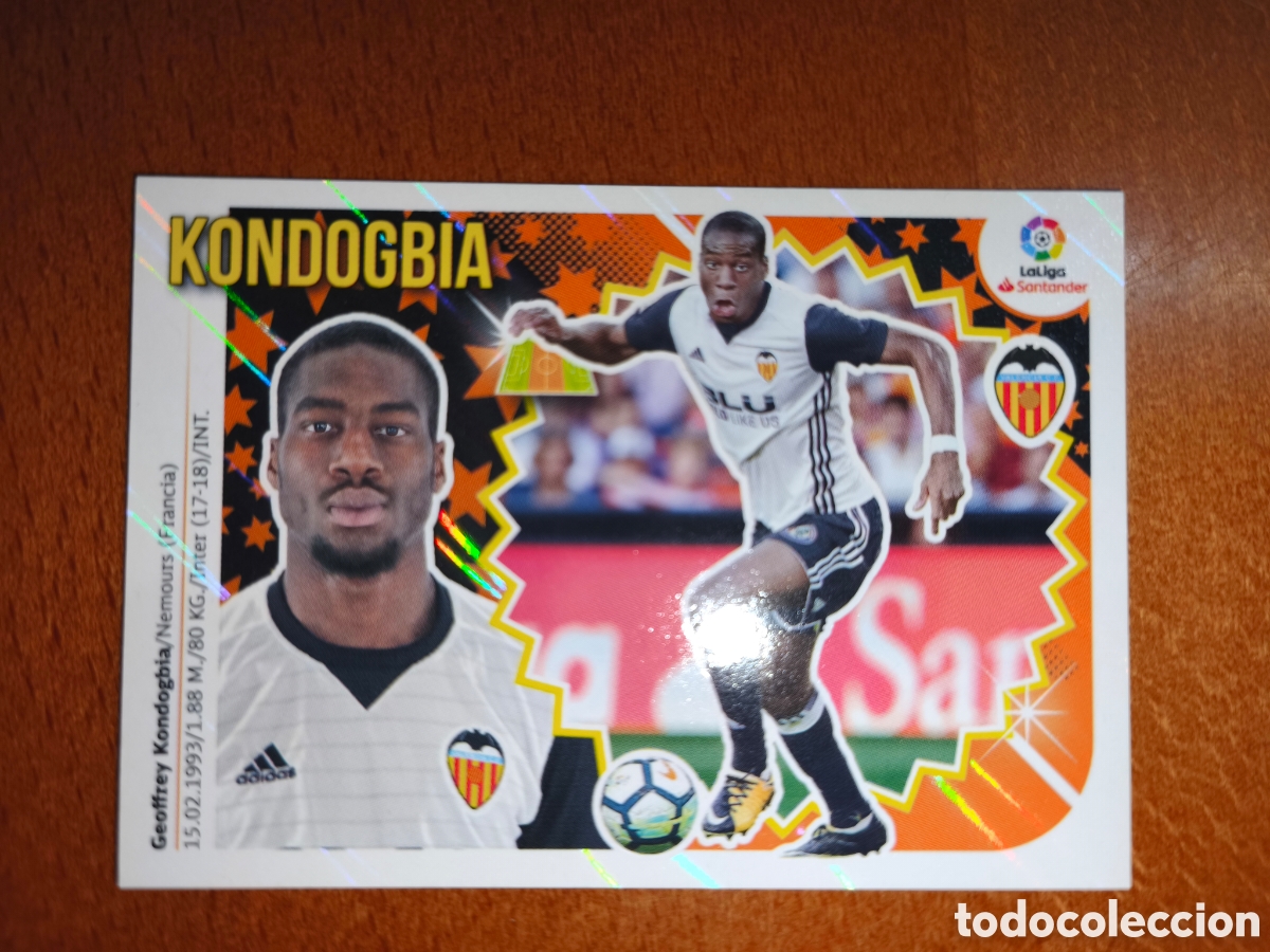Cromos de F&uacute;tbol: Kondogbia n&deg;8 Brillante liga este 18/19 Valencia