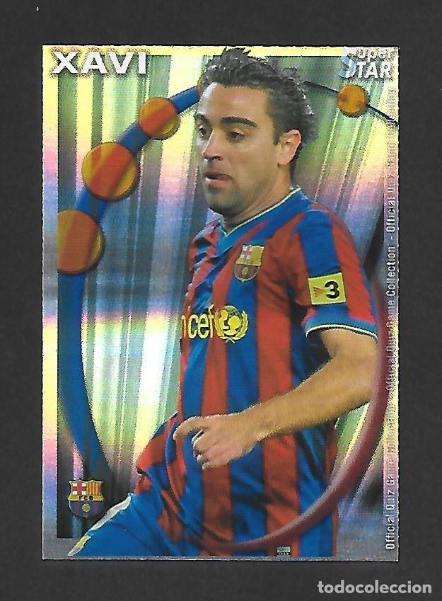 Football Stickers: 23 XAVI (F.C BARCELONA) SUPERSTAR BRILLO RAYAS , MUNDICROMO QUIZ GAME LIGA 2010 2011