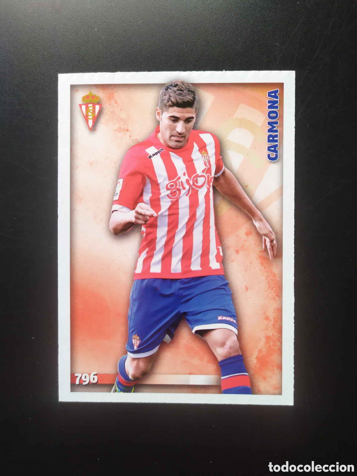 Cromos de f&uacute;tbol: Mundicromo fichas Liga 2014 2015 14 15 Carmona n&deg; 796 Sporting Gijon