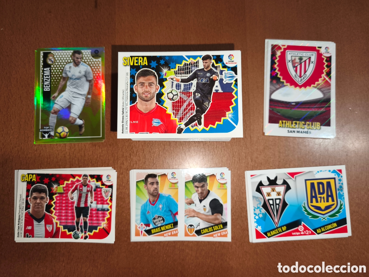 Football Stickers: Lote 300 cromos Diferentes liga este 2018/19 Panini 18/19
