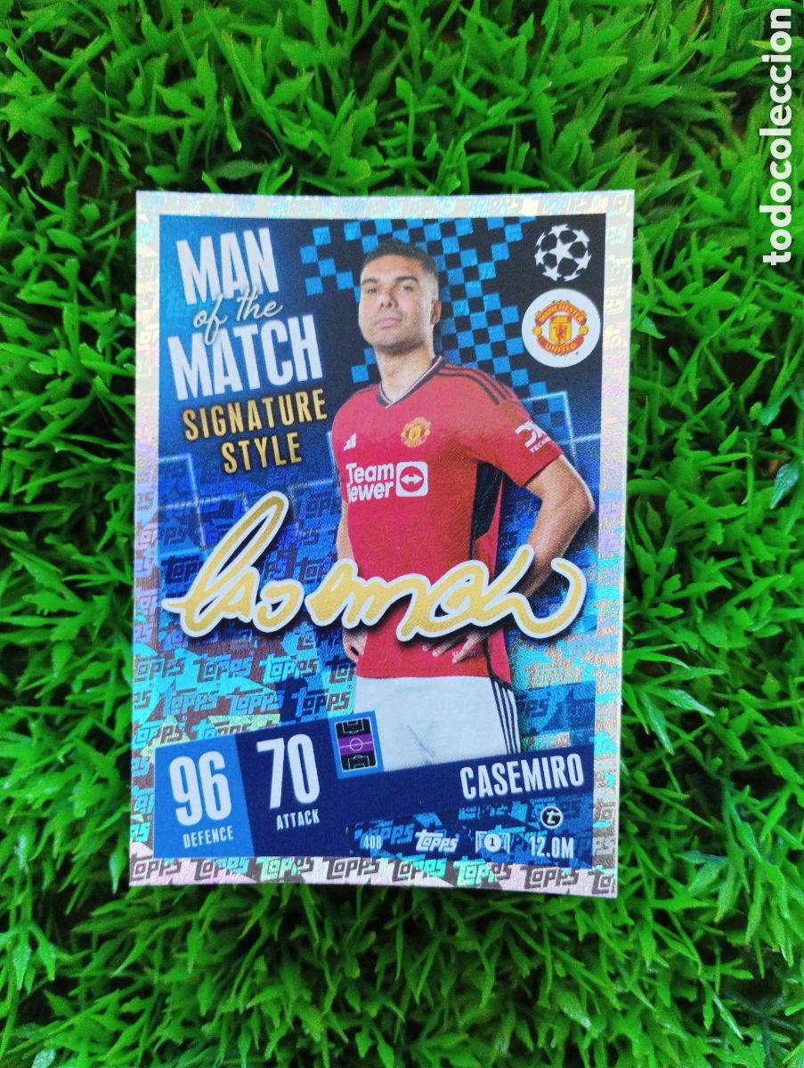 Cromos de F&uacute;tbol: Casemiro Manchester United MAN OF THE MATCH Match Attax 23-24 # 408