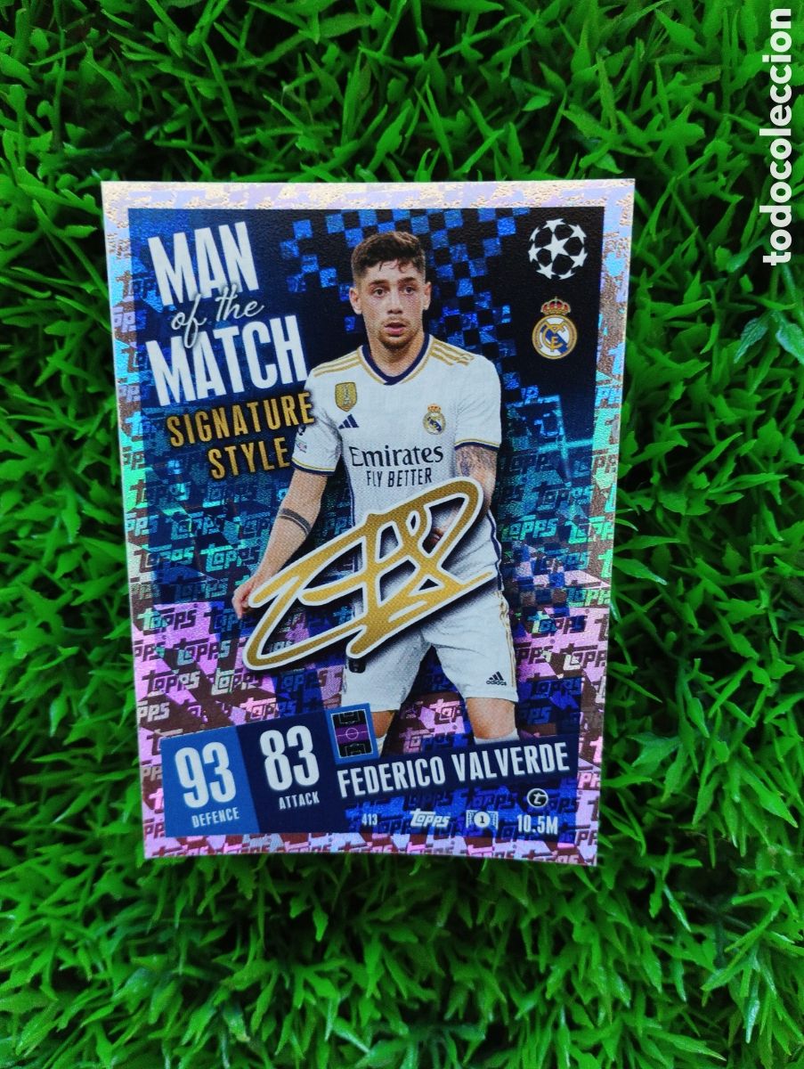Cromos de F&uacute;tbol: Valverde Real Madrid MAN OF THE MATCH Match Attax 23-24 # 413