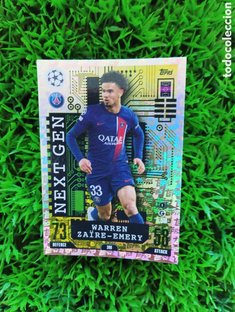 Figurine di Calcio: Zaire-Emery Paris Saint-Germain NEXT GEN Match Attax 23-24 # 398