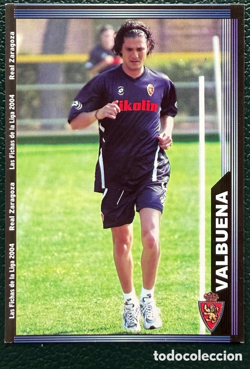 Figurine di Calcio: 491 VALBUENA REAL ZARAGOZA FICHAS ALBUM MUNDICROMO 2003 2004 03 04