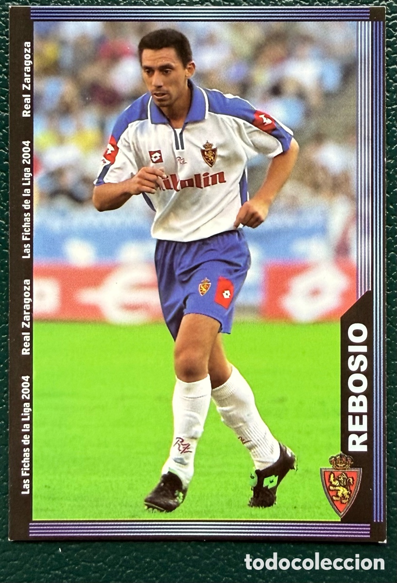 Cromos de f&uacute;tbol: 492 REBOSIO REAL ZARAGOZA FICHAS ALBUM MUNDICROMO 2003 2004 03 04