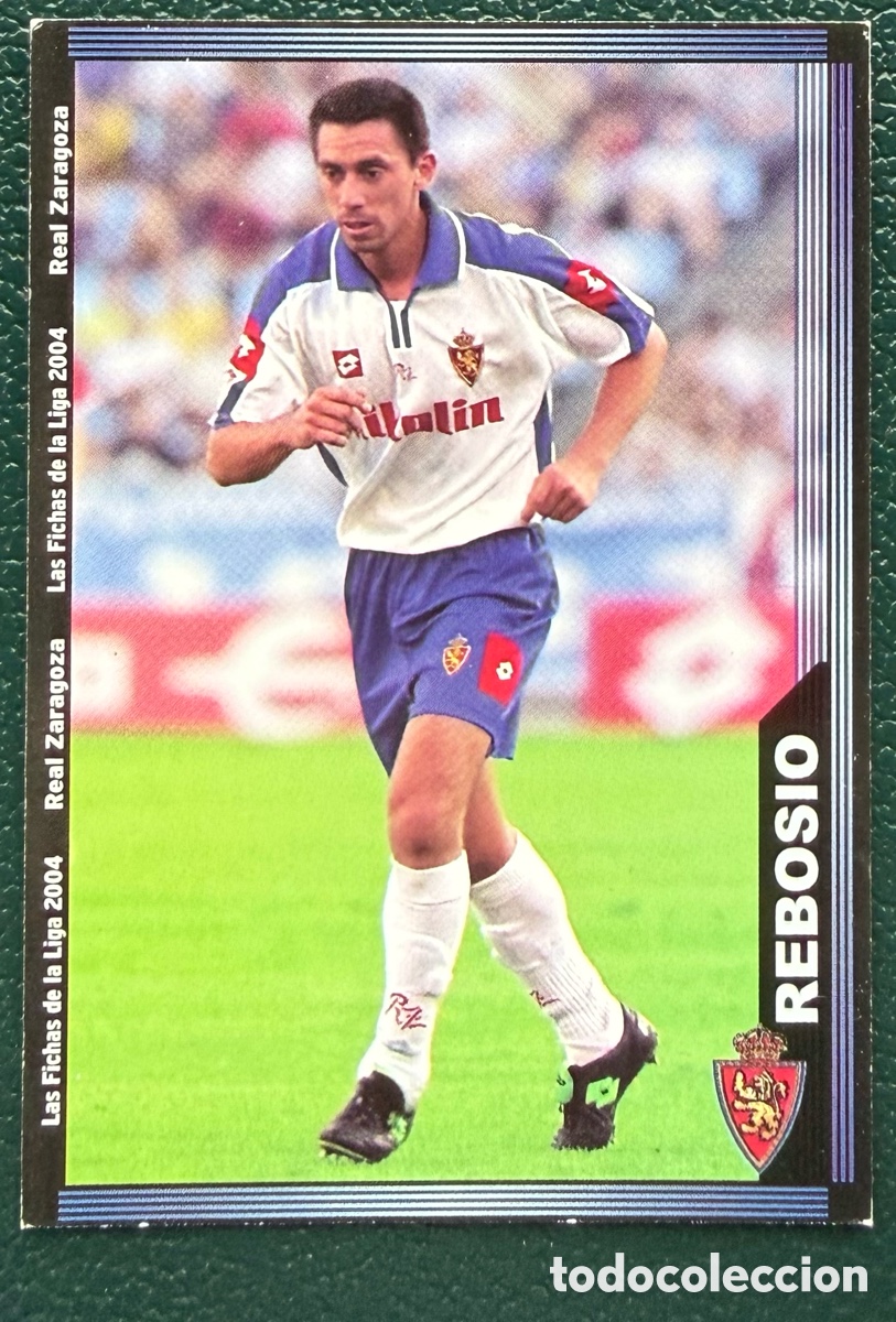 Fu&szlig;ball-Sticker: 492 REBOSIO REAL ZARAGOZA FICHAS ALBUM MUNDICROMO 2003 2004 03 04