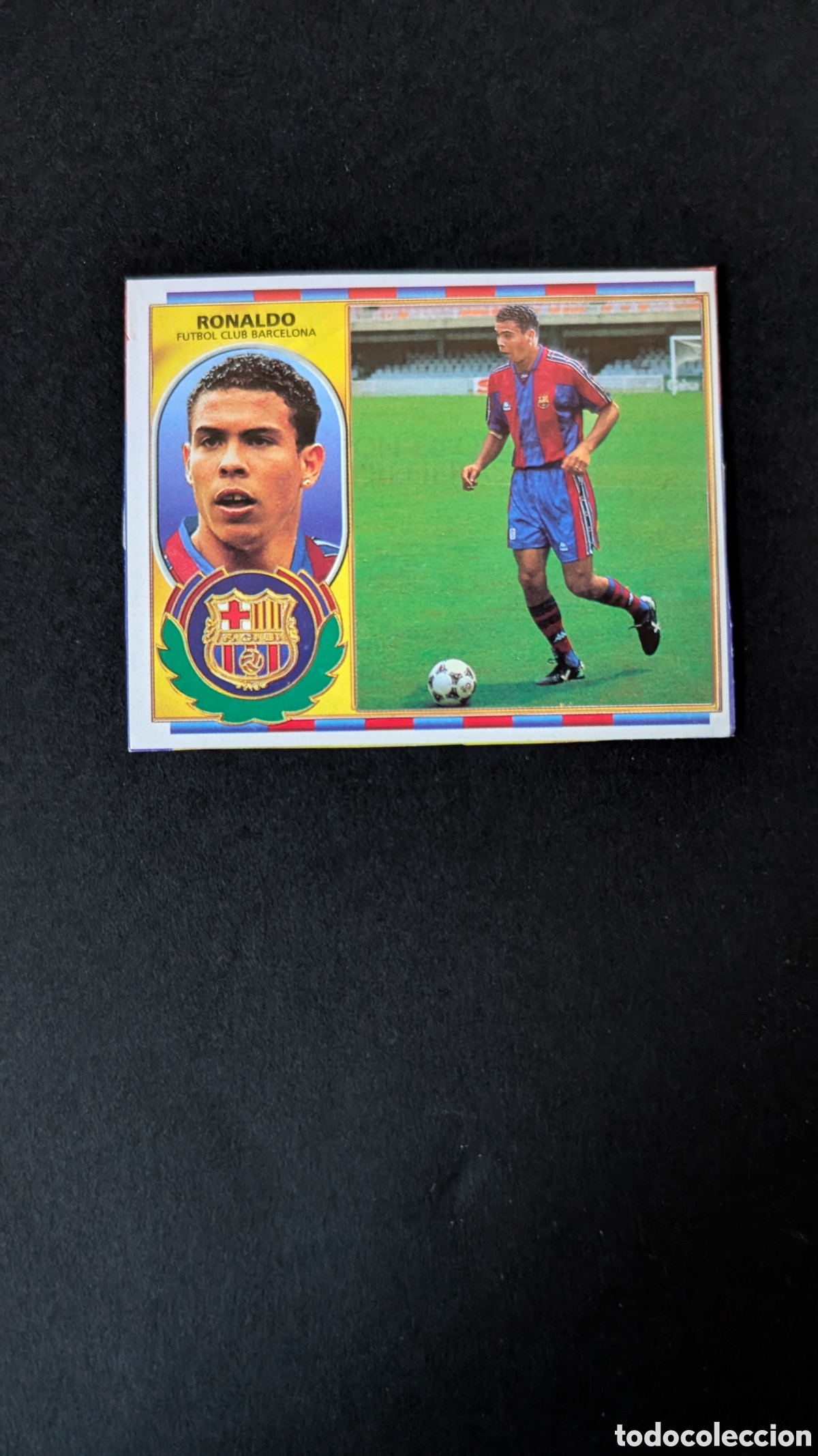 Cromos de F&uacute;tbol: RONALDO ROOKIE VERSION BARCELONA LIGA ESTE 1996/97 96 97 RECORTADO
