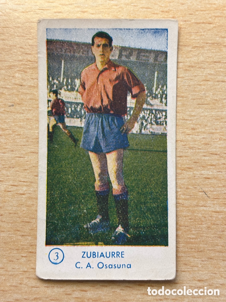 Cartes &agrave; collectionner de Football: # 3 Zubiaurre C. A. Osasuna Gr&aacute;ficas Bachende liga 1957 1958 sin pegar