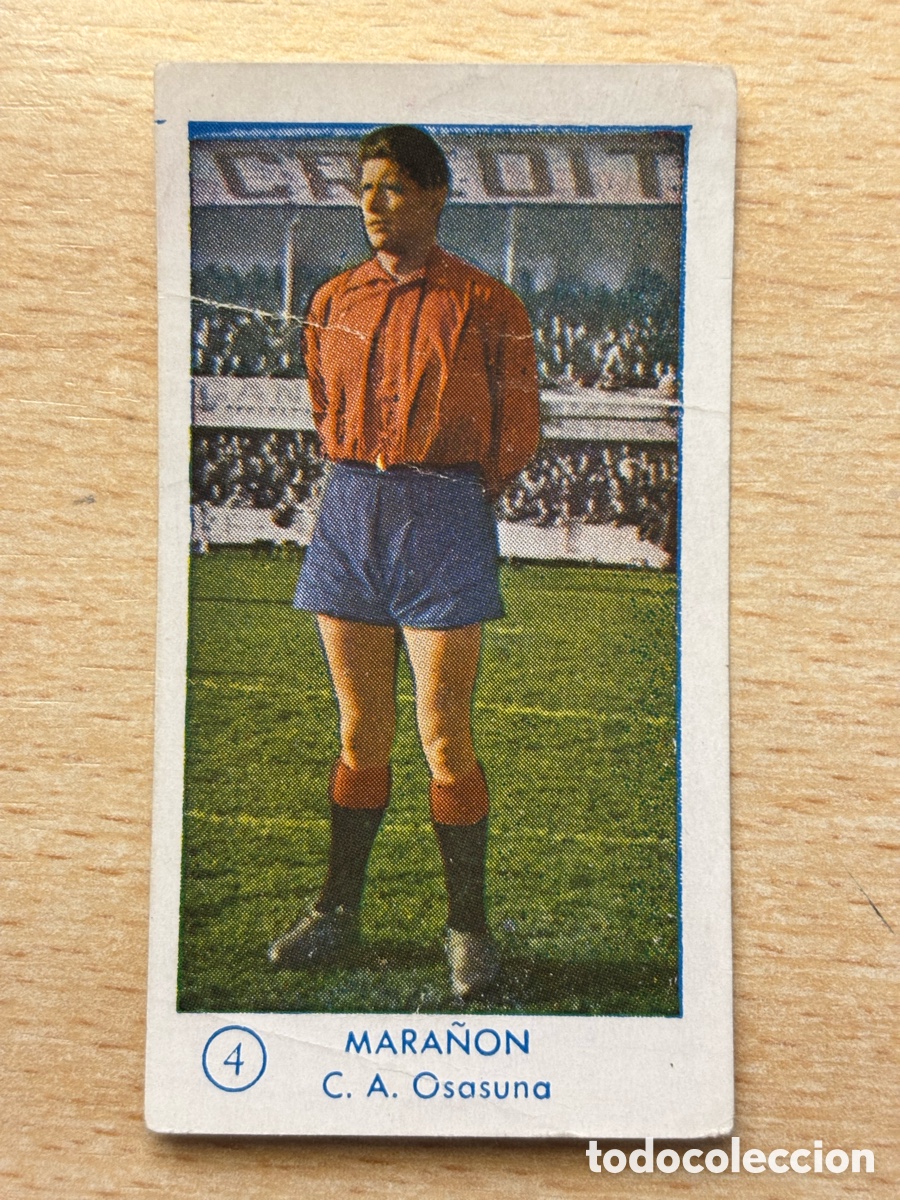 Figurine di Calcio: # 4 Mara&ntilde;on C.A. Osasuna Gr&aacute;ficas Bachende liga 1957 1958 sin pegar