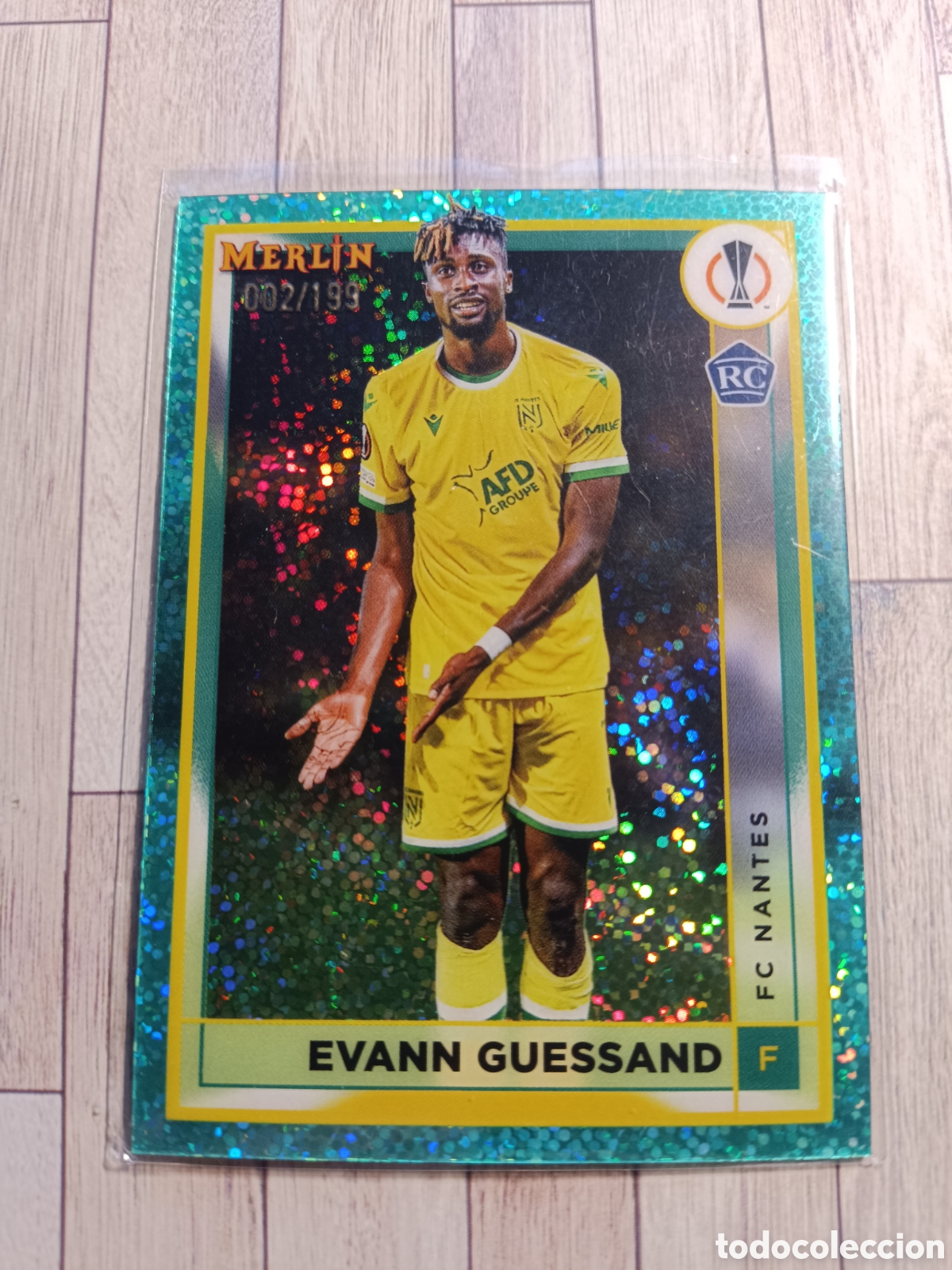 Figurine di Calcio: 110 EVANN GUESSAND ROOKIE CARD NUMERADA 002/199 NANTES MERLIN CHROME 2022 2023 TOPPS 22 23