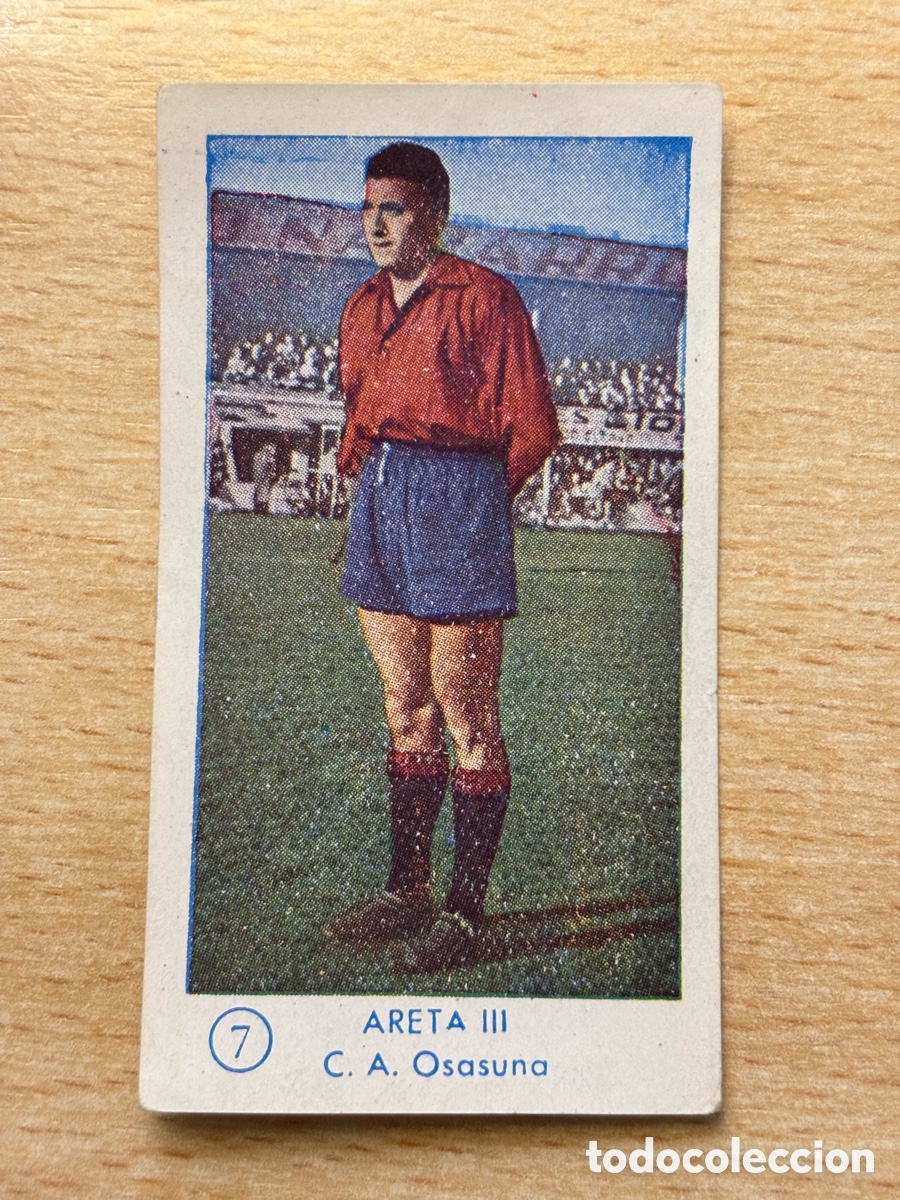 Cromos de F&uacute;tbol: # 7 Areta III C.A. Osasuna Gr&aacute;ficas Bachende liga 1957 1958 sin pegar