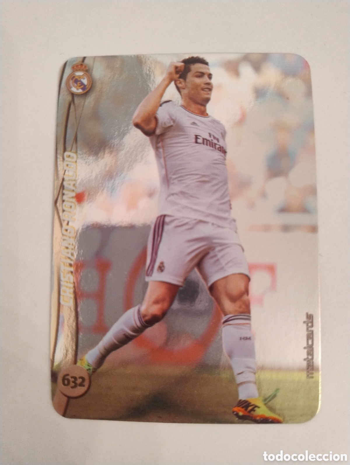 Cromos de F&uacute;tbol: 632 - Cristiano Ronaldo - Real Madrid - Mundicromo Liga 2015 Metalcards