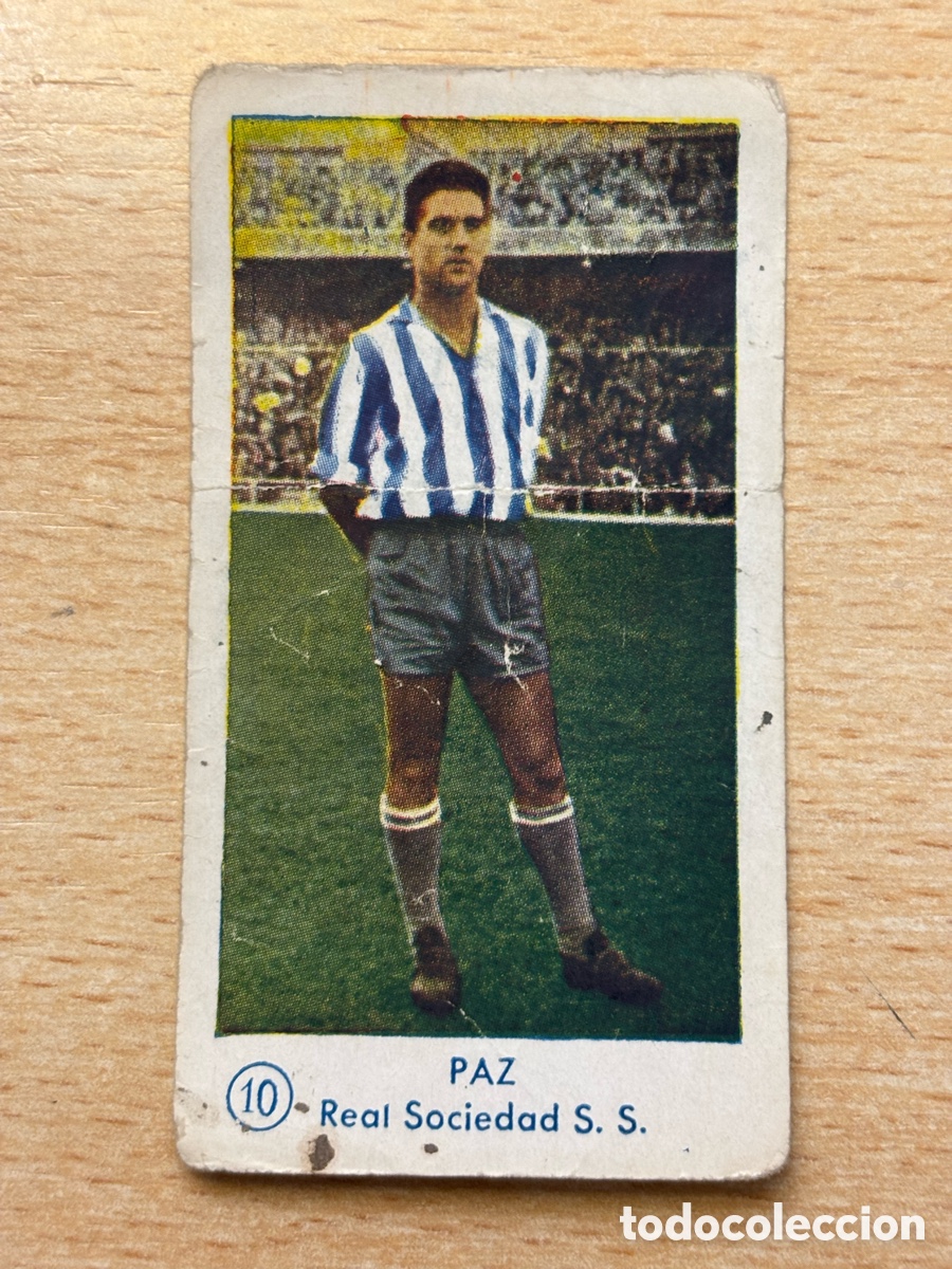 Cromos de F&uacute;tbol: # 10 Paz Real Sociedad Gr&aacute;ficas Bachende liga 1957 1958 sin pegar