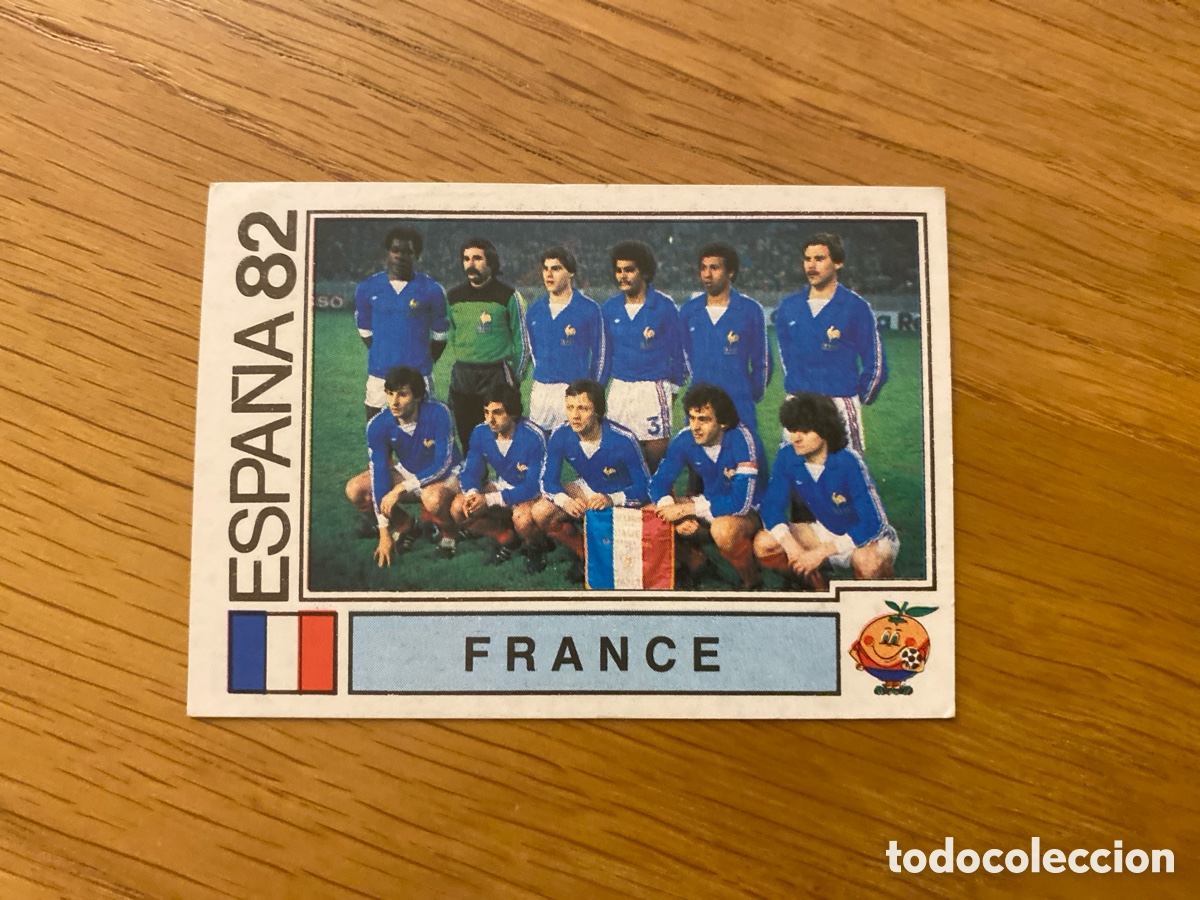 Fu&szlig;ball-Sticker: Cromo panini mundial Espa&ntilde;a 82 n&uacute;mero 275 France Team - Sticker album world cup Spain 1982 Francia