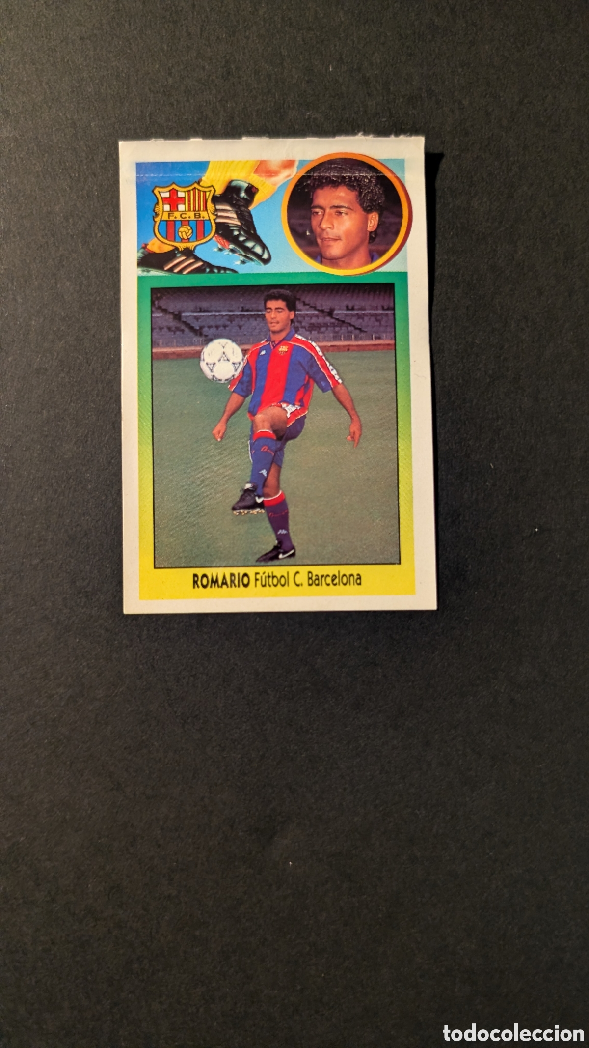 Cromos de F&uacute;tbol: ROMARIO BARCELONA COLOCA LIGA ESTE 1993/94 93 94 ADHESIVO VENTANILLA CONSERVA TRASERA