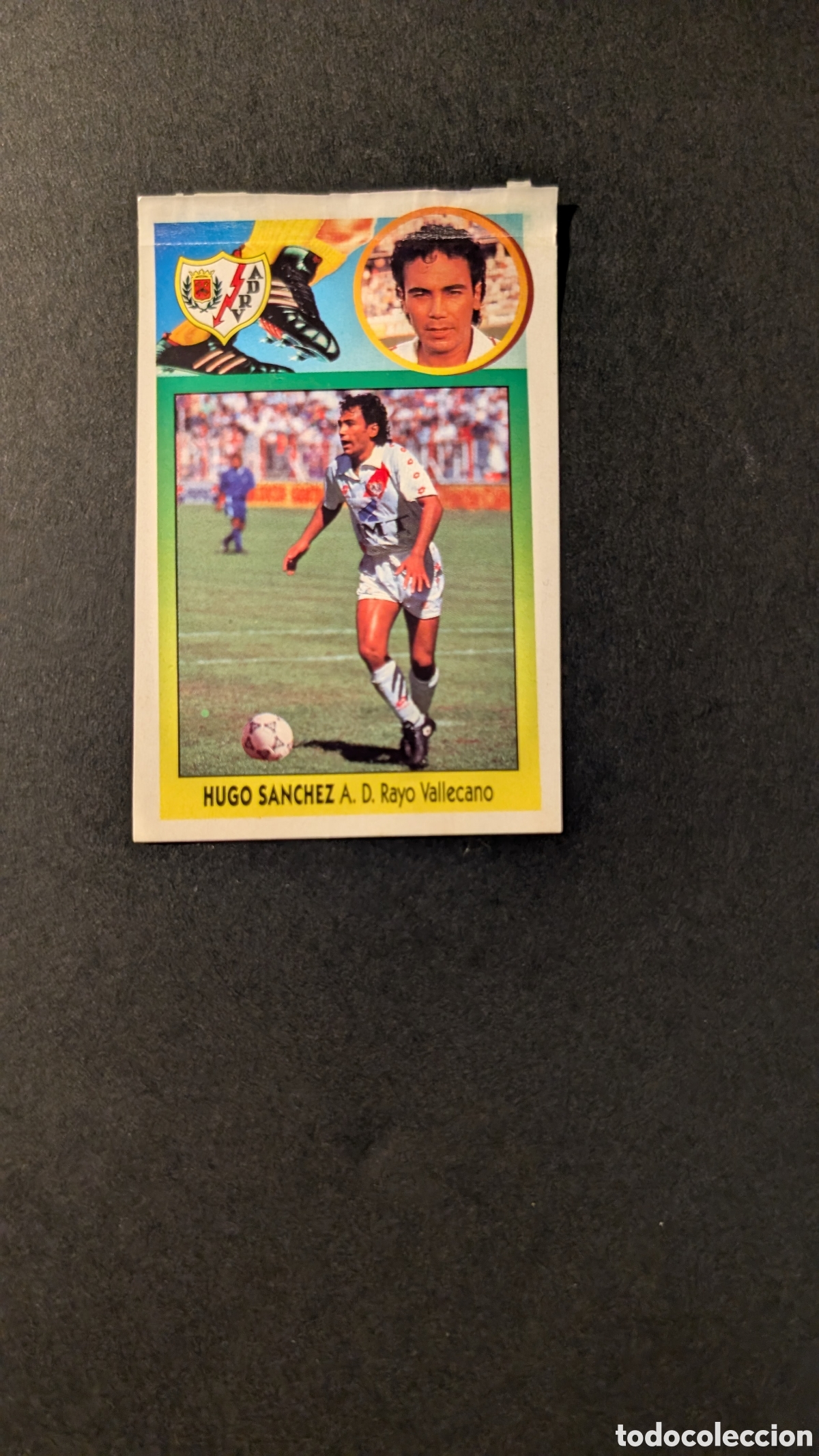Cromos de F&uacute;tbol: HUGO SANCHEZ RAYO VALLECANO COLOCA LIGA ESTE 1993/94 93 94 ADHESIVO VENTANILLA CONSERVA TRASERA