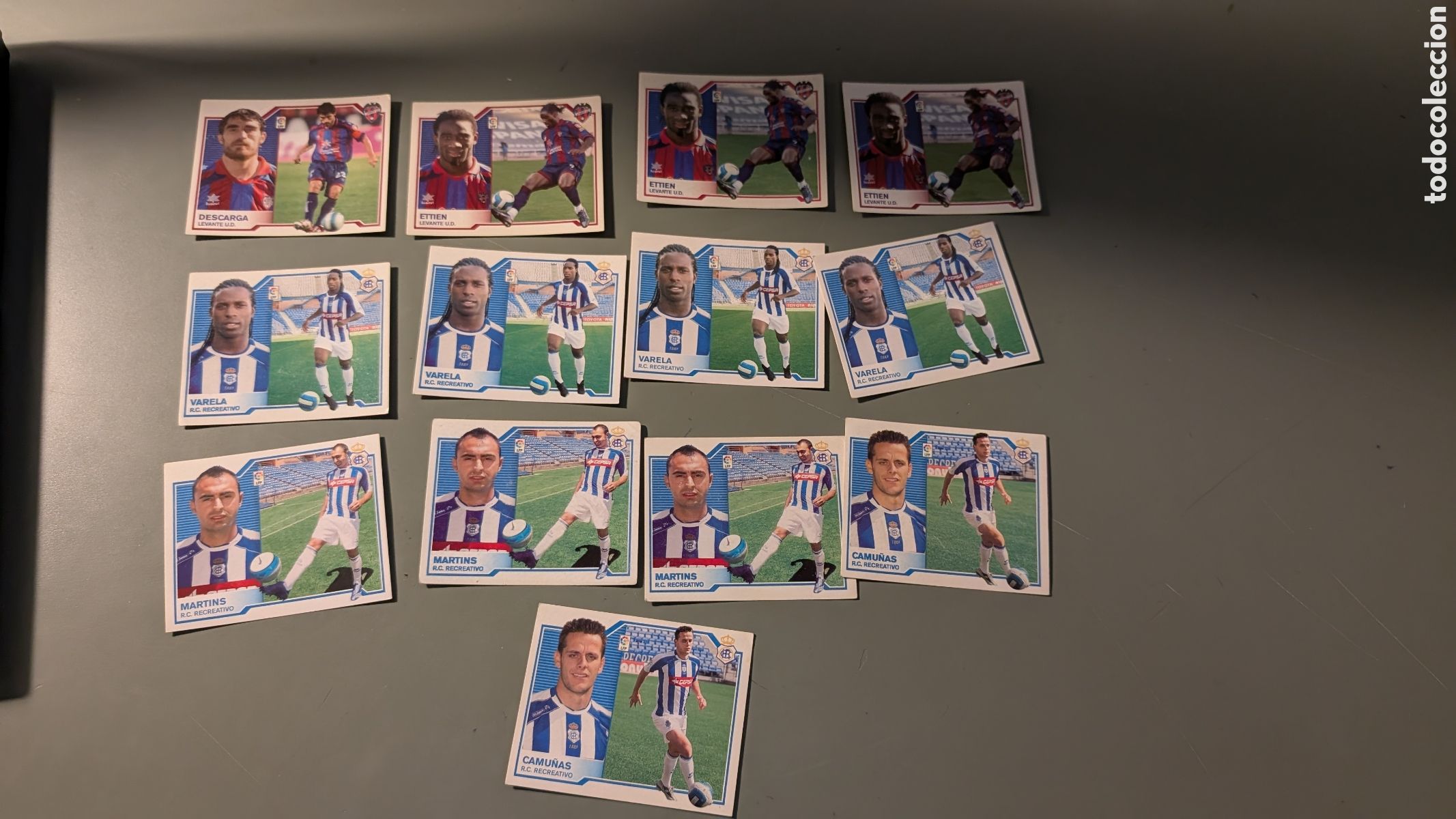 Cromos de F&uacute;tbol: LOTE 13 ERRORES TRASERA REPETIDOS LIGA ESTE 2007/08 07 08 NUNCA PEGADOS SIN PEGAR