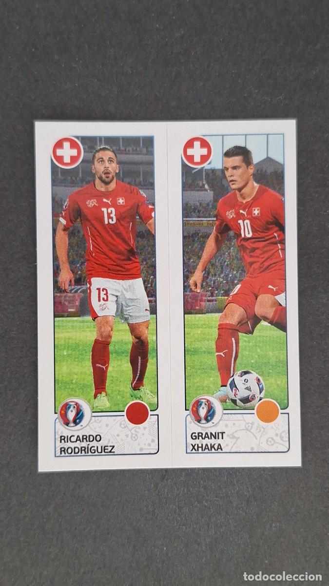 Figurine di Calcio: L1 RICARDO RODRIGUEZ - XHAKA SELECCION SUIZA 98A 98B EUROCOPA 2016 PANINI NUNCA PEGADO SIN PEGAR