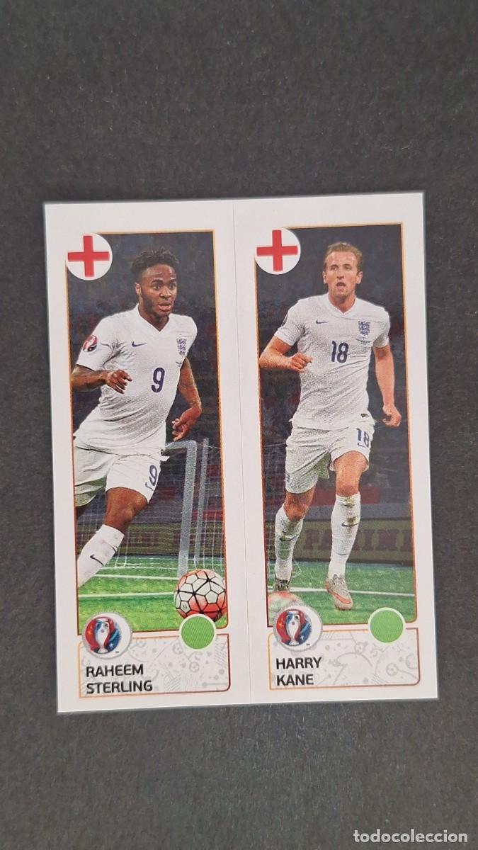 Cromos de Futebol: L1 STERLING - HARRY KANE SELECCION INGLATERRA 154A 154B EUROCOPA 2016 PANINI NUNCA PEGADO SIN PEGAR