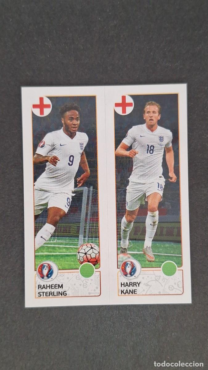Fu&szlig;ball-Sticker: L1 STERLING - HARRY KANE SELECCION INGLATERRA 154A 154B EUROCOPA 2016 PANINI NUNCA PEGADO SIN PEGAR