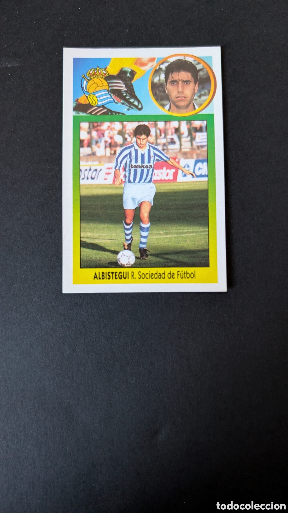 Fu&szlig;ball-Sticker: ALBISTEGUI REAL SOCIEDAD FICHAJE 6 ADHESIVO LIGA ESTE 1993/94 93 94 NUNCA PEGADO SIN PEGAR