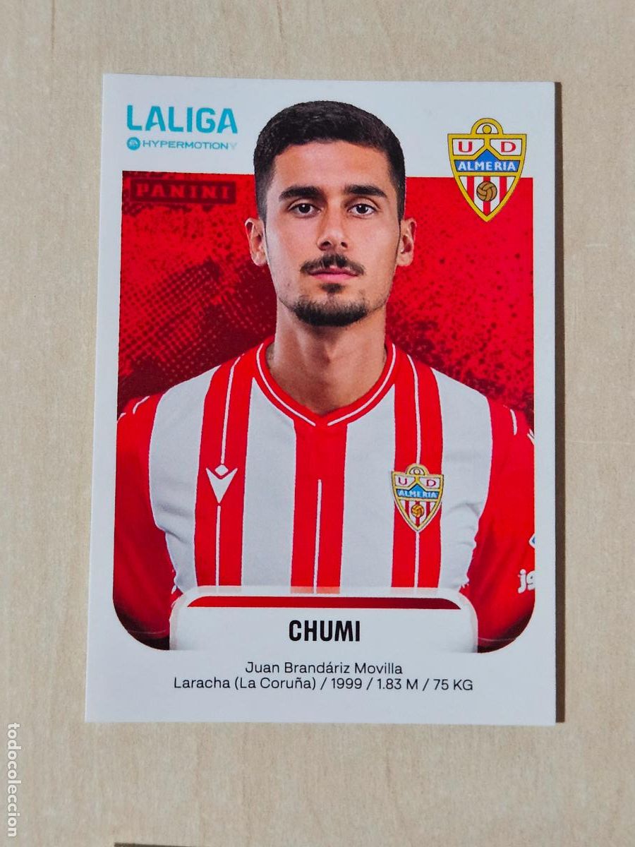 Cartes &agrave; collectionner de Football: N&ordm; 27 CHUMI - ALMERIA - CROMO - LIGA HYPERMOTION 2025 2026 SEGUNDA DIVISION 25 26