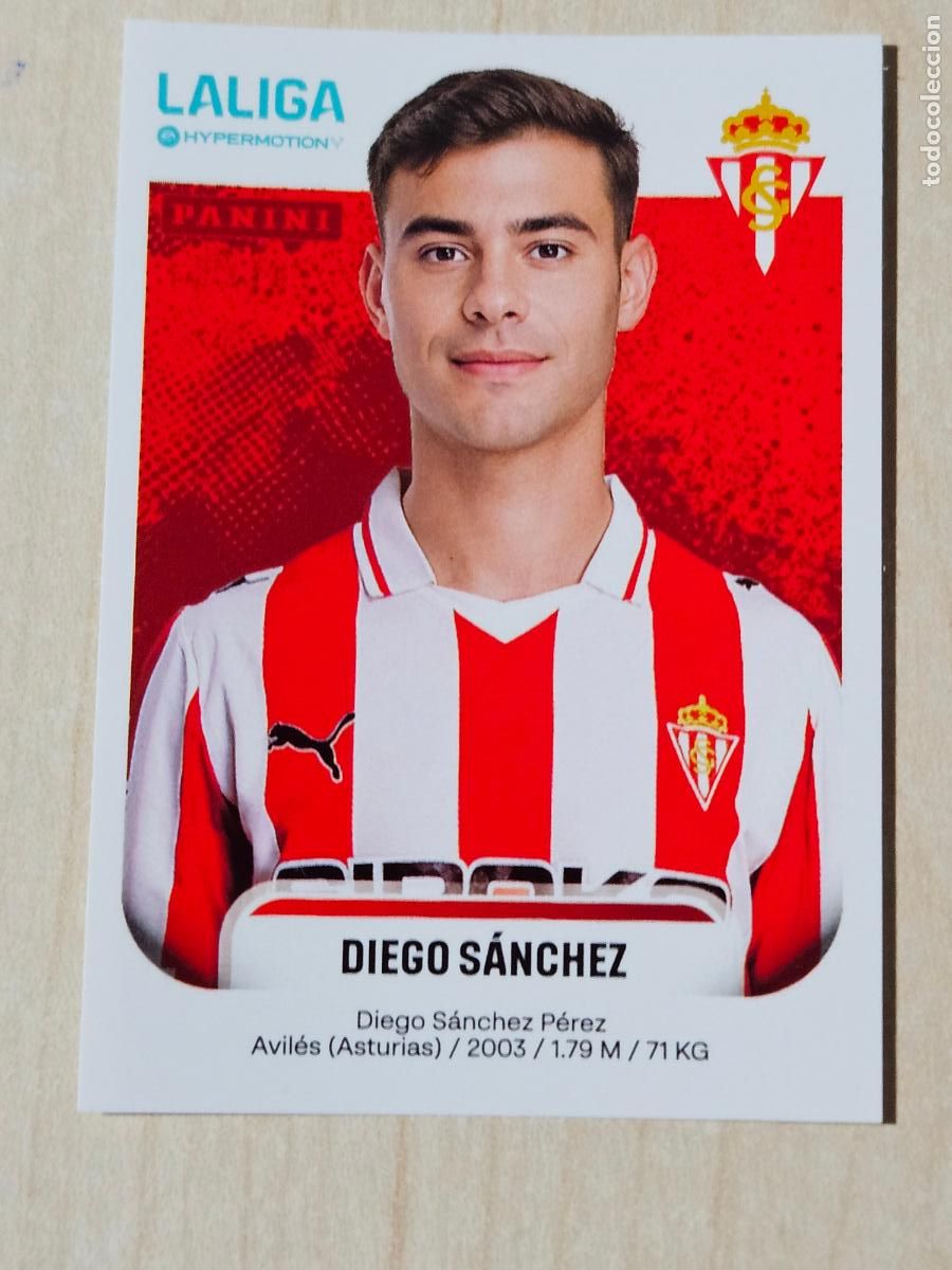 Cromos de F&uacute;tbol: N&ordm; 371 DIEGO SANCHEZ - SPORTING DE GIJON - CROMO - LIGA HYPERMOTION 2025 2026 SEGUNDA DIVISION 25 26