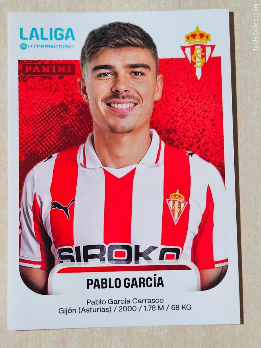 Cromos de F&uacute;tbol: N&ordm; 372 PABLO GARCIA - SPORTING DE GIJON - CROMO - LIGA HYPERMOTION 2025 2026 SEGUNDA DIVISION 25 26