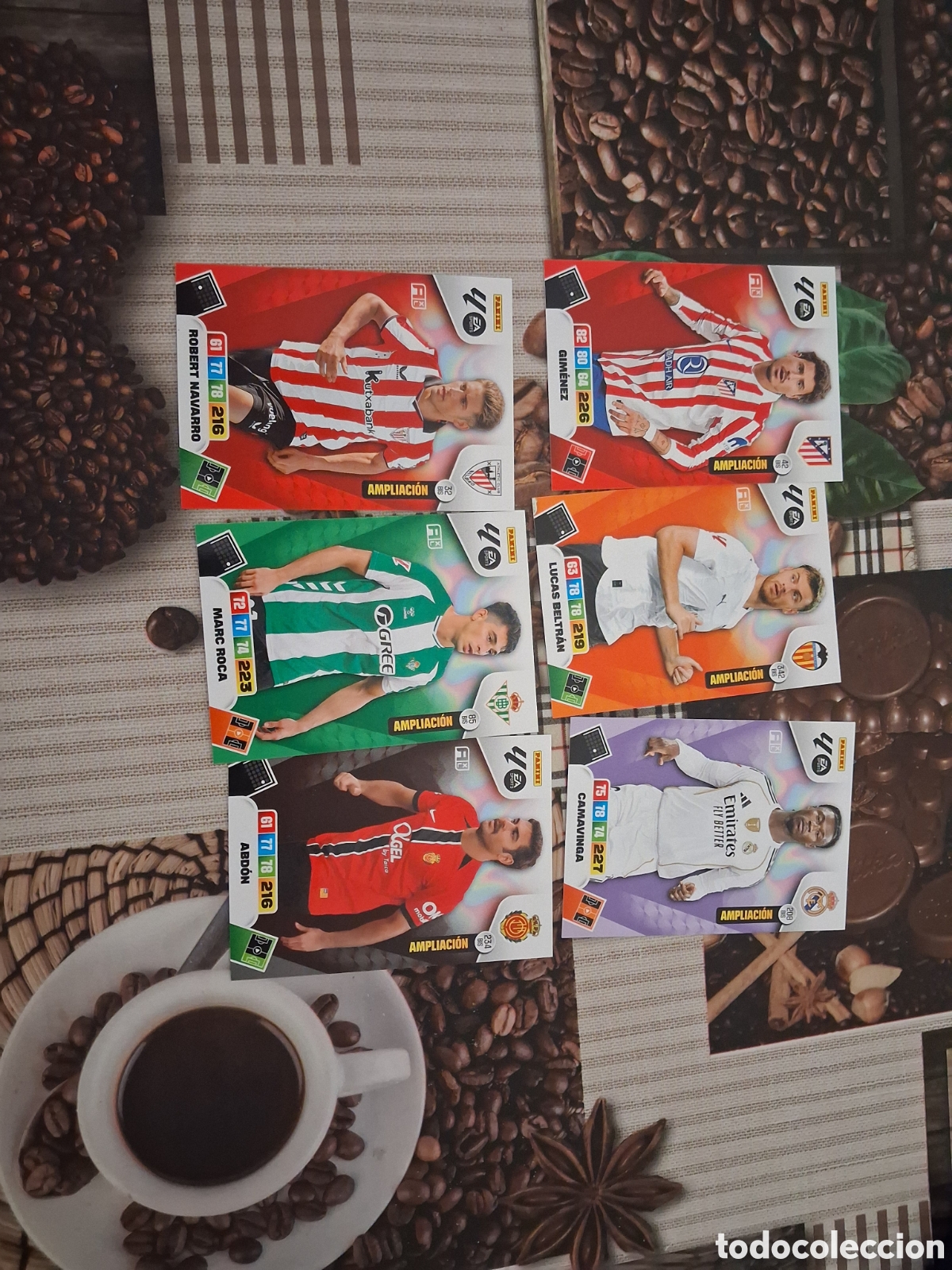 Figurine di Calcio: Adrenalyn 25 26 lote de 6 cartas diferentes de ampliaci&oacute;n los de la foto