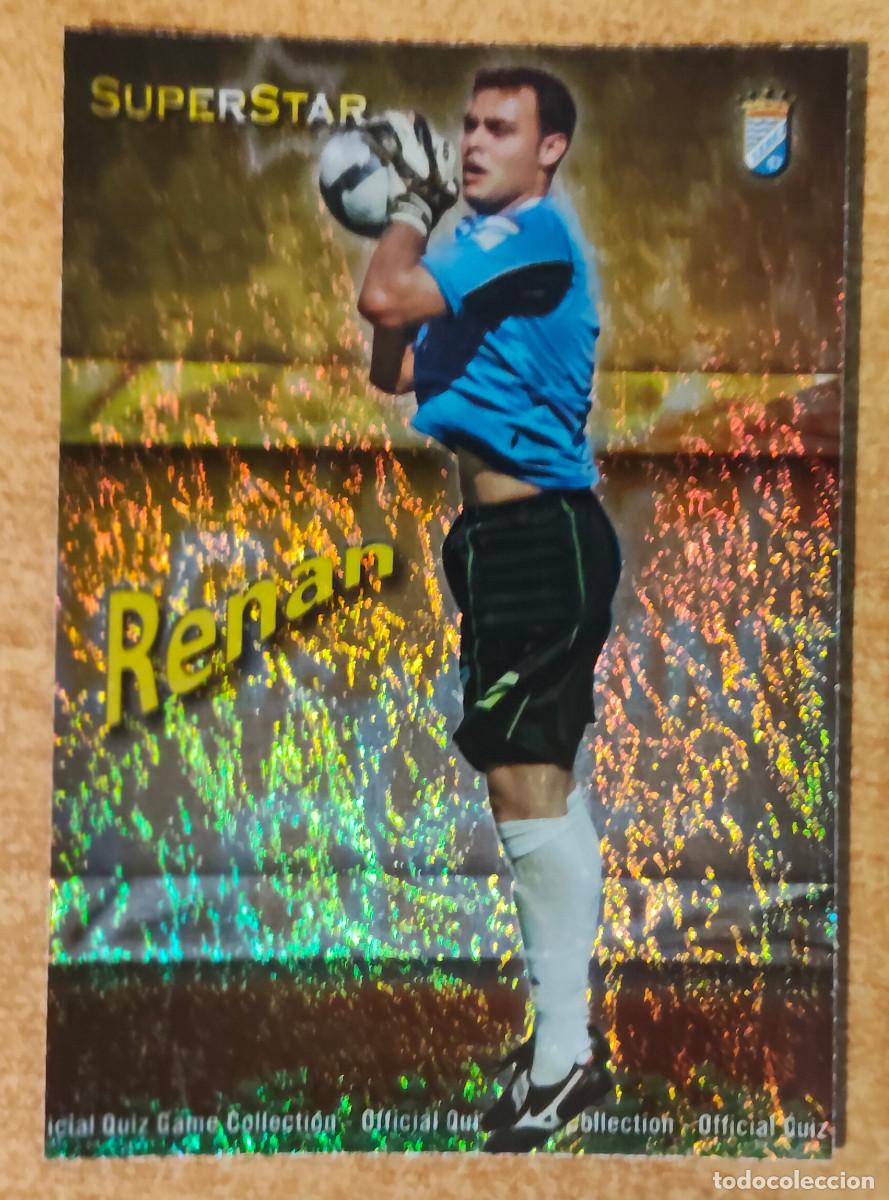 Football Stickers: #482. RENAN BRITO (SuperStar Jaspeado) - Xerez 2009/2010 - Mundicromo Fichas Liga Card/Cromo 09/10