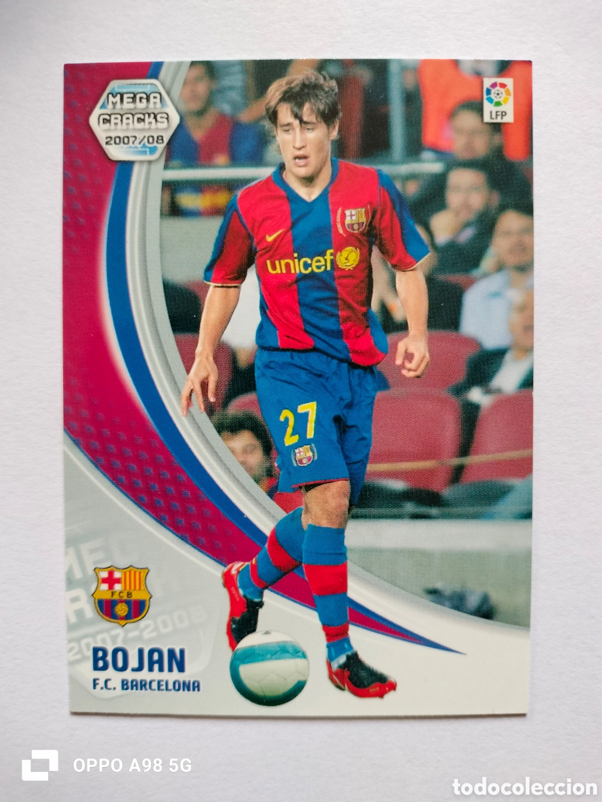 Fu&szlig;ball-Sticker: Card cromo 70 bis Bojan Barcelona Megacracks MEGA Cracks liga 2007 2008 07 08