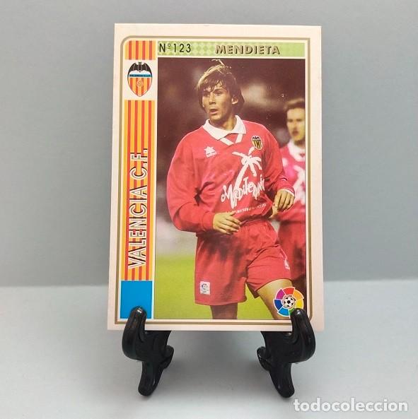 Cromos de f&uacute;tbol: N&ordm; 123 MENDIETA VALENCIA CF CROMO FICHA LAS FICHAS DE LA LIGA MUNDICROMO 1994 1995 94 95 MC SPORT