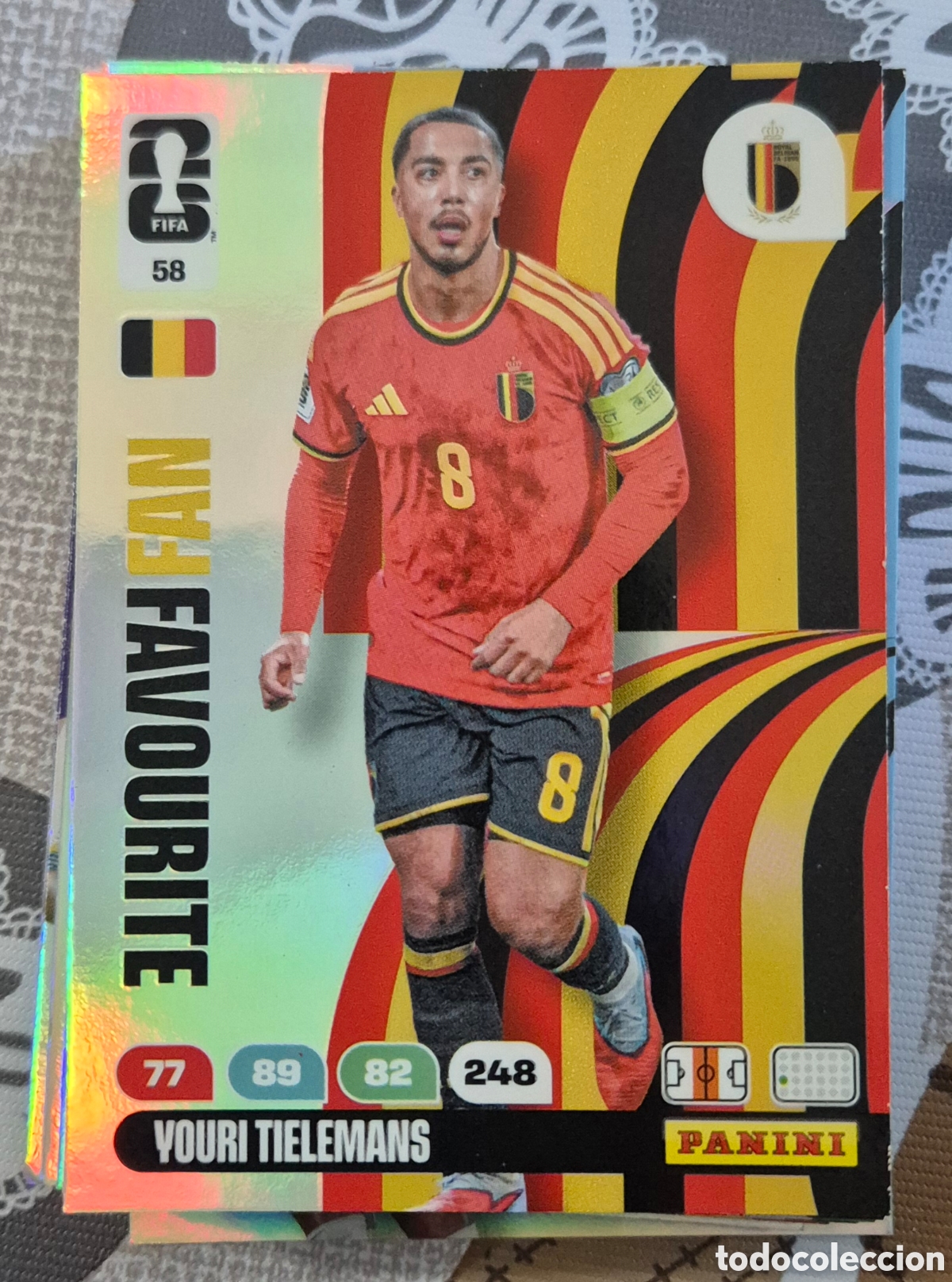 Cromos de F&uacute;tbol: 58 tielemans belgica fan favourite adrenalyn fifa world cup 2026