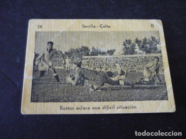 Cromos de F&uacute;tbol: ANTIGUO CROMO DE FUTBOL PARTIDO SEVILLA CELTA