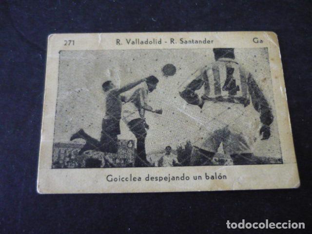 Figurine di Calcio: ANTIGUO CROMO DE FUTBOL PARTIDO R. VALLADOLID R. SANTANDER