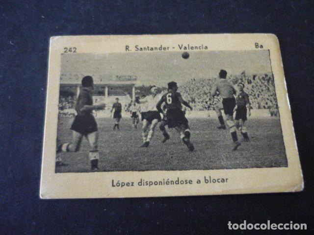 Cartes &agrave; collectionner de Football: ANTIGUO CROMO DE FUTBOL PARTIDO R. SANTANDER VALENCIA