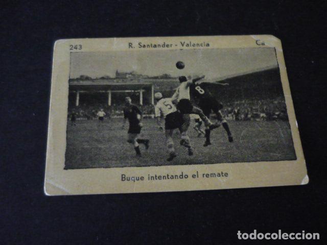 Football Stickers: ANTIGUO CROMO DE FUTBOL PARTIDO R. SANTANDER VALENCIA