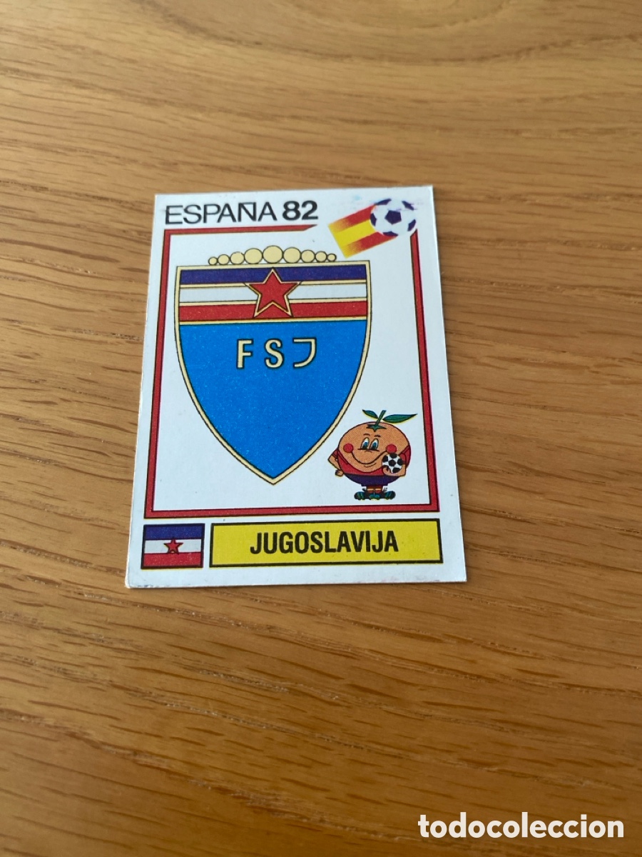 Football Stickers: Cromo panini mundial Espa&ntilde;a 82 n&uacute;mero 310 Escudo Yugoslavia - Sticker album world cup badge 1982