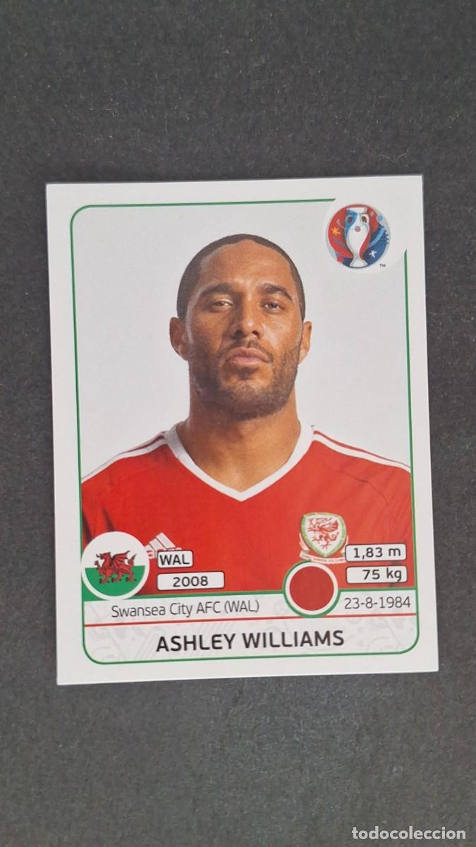 Fu&szlig;ball-Sticker: L1 ASHLEY WILLIAMS SELECCION GALES 182 EUROCOPA 2016 PANINI NUNCA PEGADO SIN PEGAR