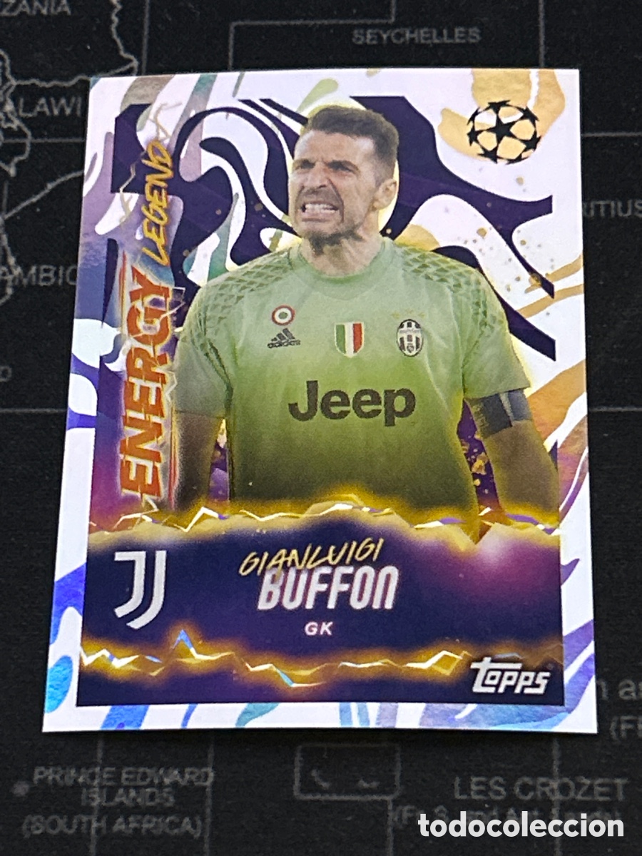 Figurine di Calcio: 574 GIANLUIGI BUFFON (JUVENTUS) ENERGY LEGEND TOPPS CHAMPIONS LEAGUE STICKERS 2025 2026 25 26