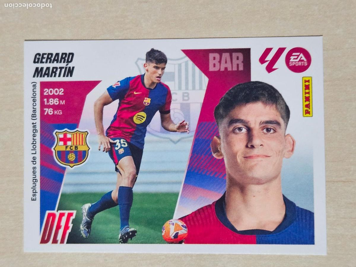 Cromos de F&uacute;tbol: CROMO N&ordm; 10B GERARD MARTIN - BARCELONA - EDICIONES ESTE 2025-26 - 25/26 (NUEVO)