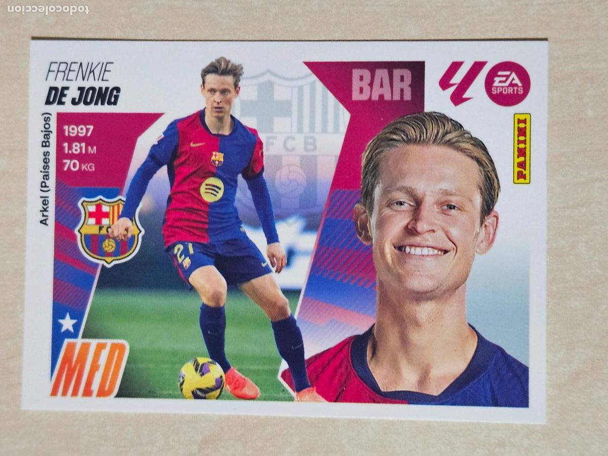 Cromos de F&uacute;tbol: CROMO N&ordm; 12 DE JONG - BARCELONA - EDICIONES ESTE 2025-26 - 25/26 (NUEVO)