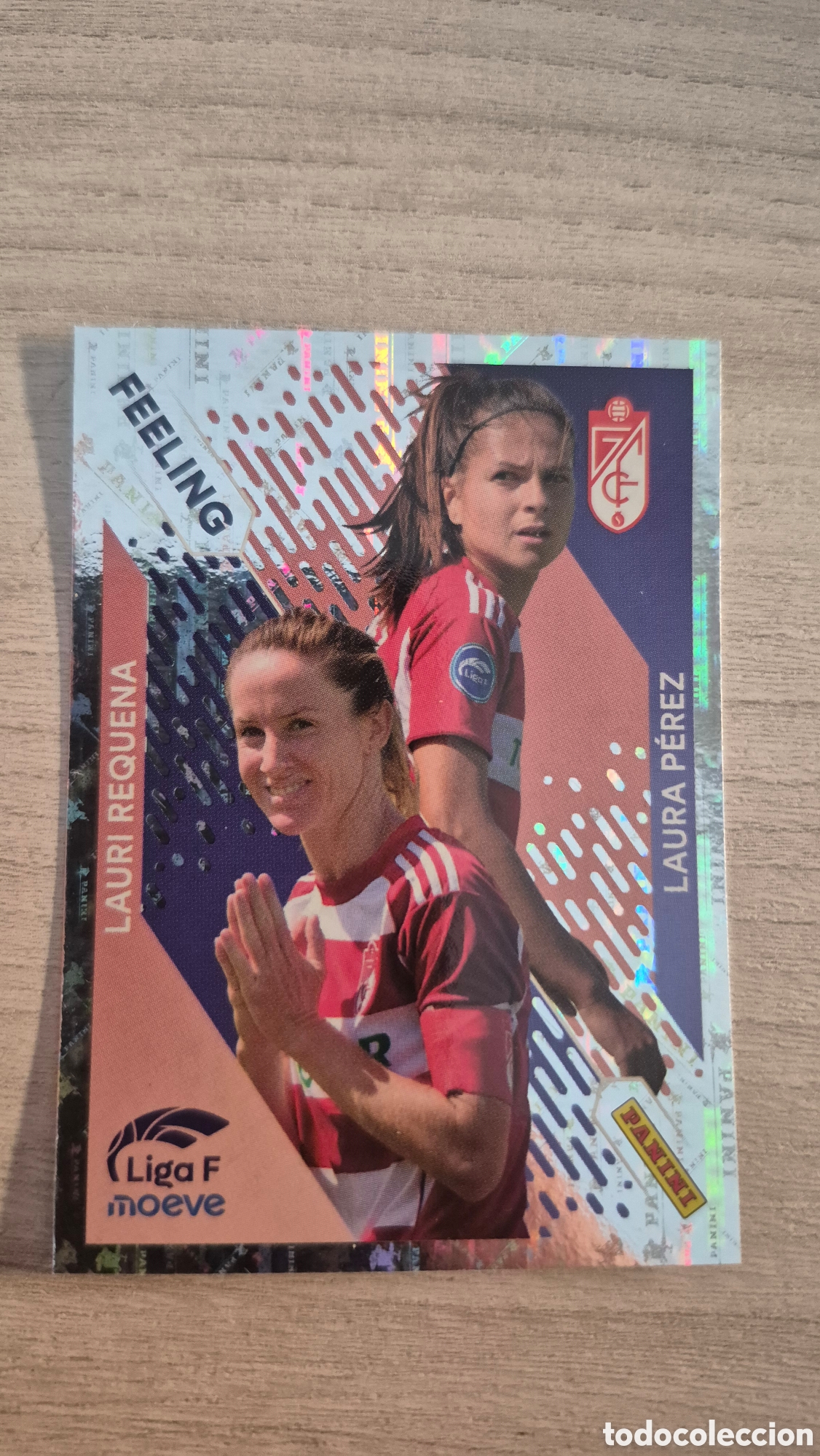 Cromos de F&uacute;tbol: N&deg;368 Feeling Lauri Requena/Laura Perez-Granada CF Liga Femenina 25/26