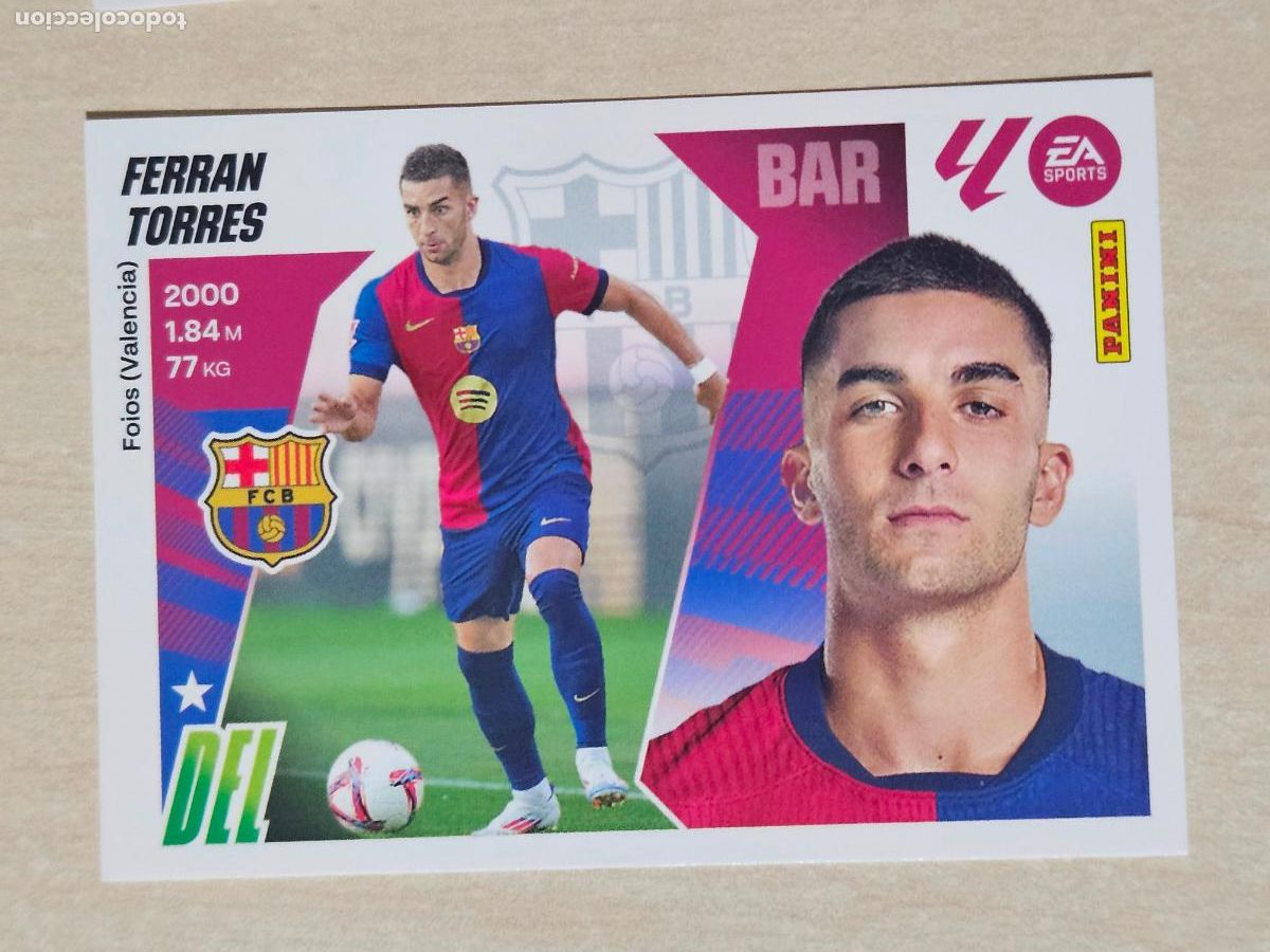 Cromos de F&uacute;tbol: CROMO N&ordm; 17 FERRAN TORRES - BARCELONA - EDICIONES ESTE 2025-26 - 25/26 (NUEVO)