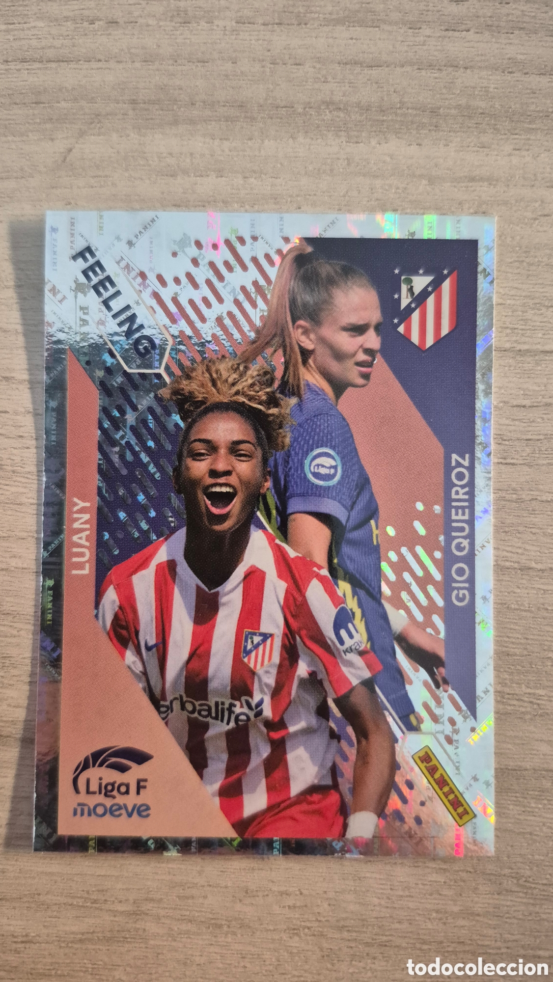 Cromos de F&uacute;tbol: N&deg;369 Feeling Lunay/Gio Queiroz-Atletico Madrid Liga Femenina 25/26