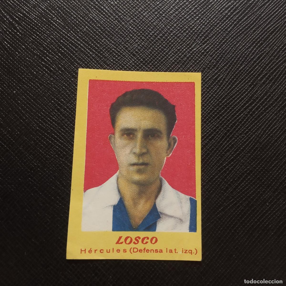 Cromos de F&uacute;tbol: LOSCO HERCULES BRUGUERA 1950 1951 CROMO FUTBOL 50 51 LIGA - SIN PEGAR - A109 PG235