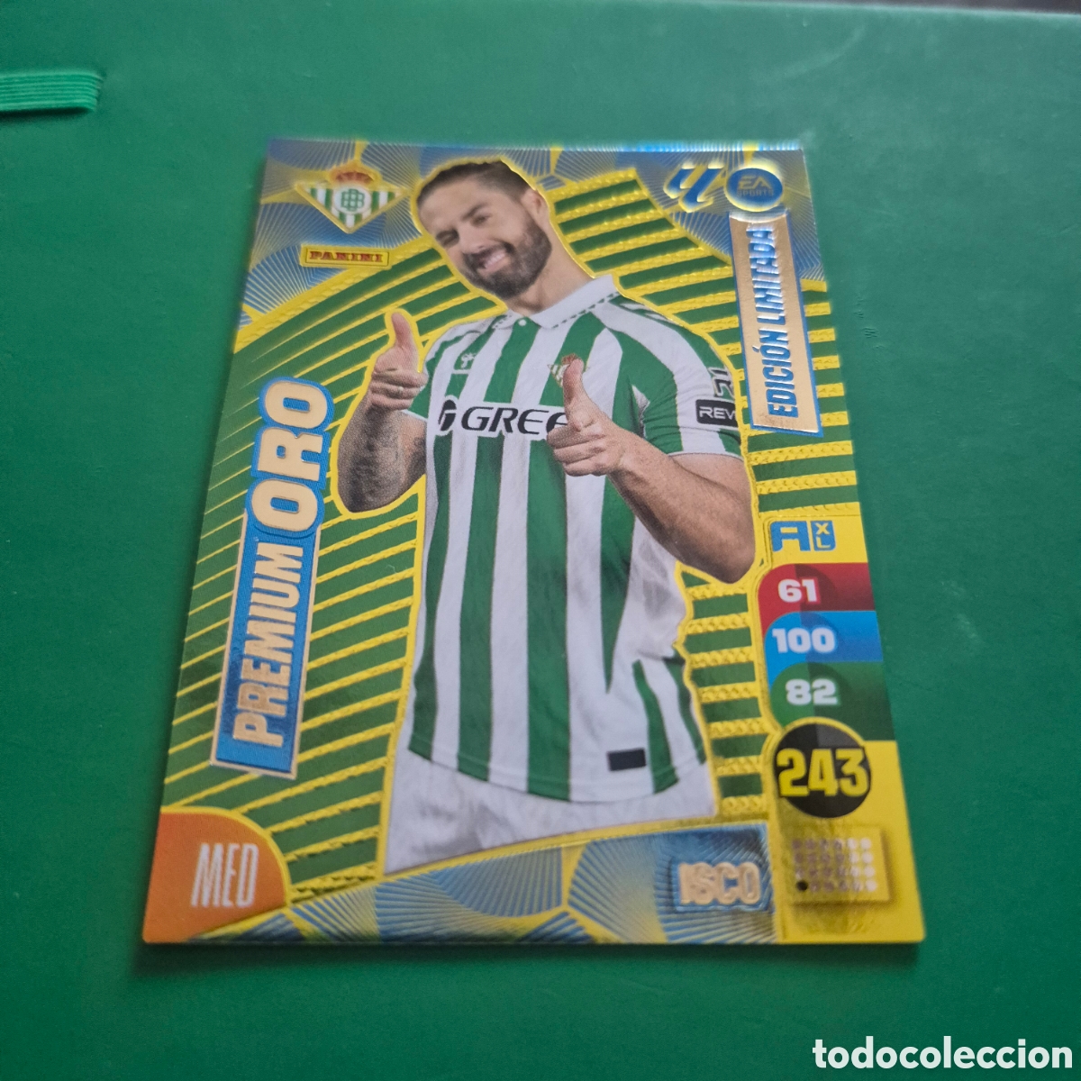 Cromos de F&uacute;tbol: Adrenalyn XL 2024 2025 24 25, Isco premium oro edicion limitada, Real Betis